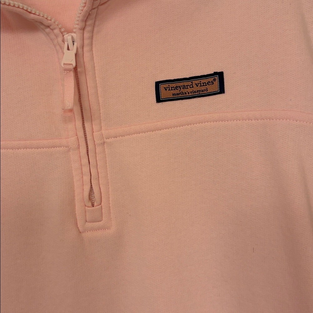 Vineyard Vines Light Pink Quarter-Zip Sherpa - Picture 3 of 4